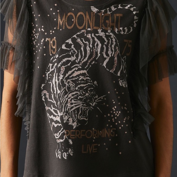 Pilcro Tulle Mesh Tee XL - Picture 3 of 8